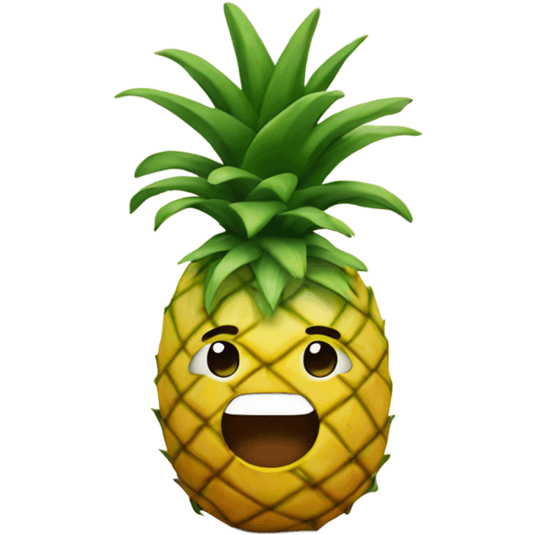 Upside down pineapple smiling emoji