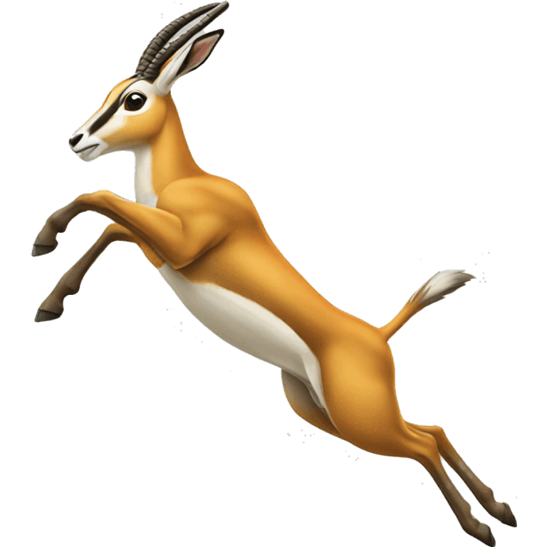 Springbok jumping side view emoji