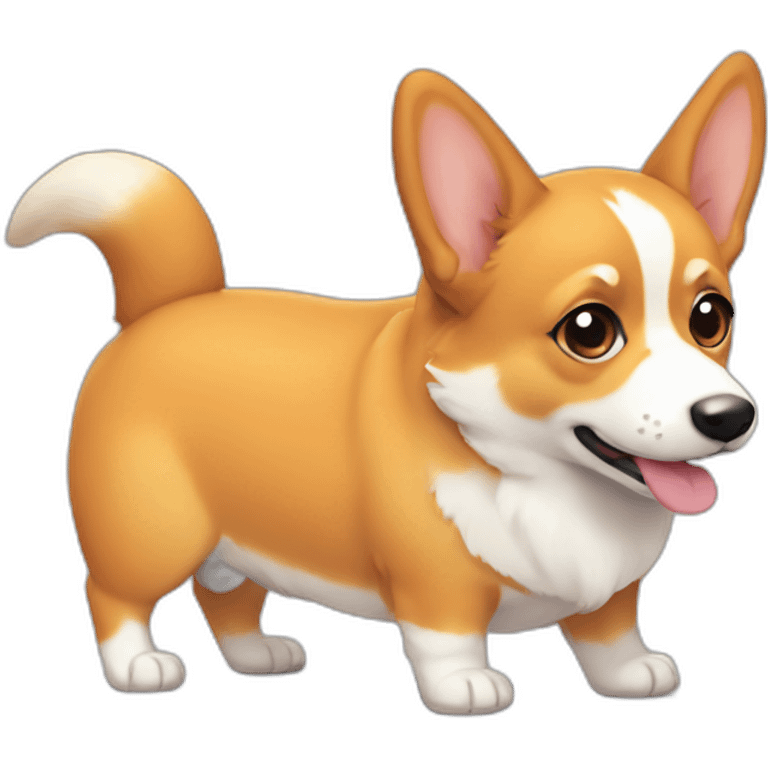 peach butt corgi emoji