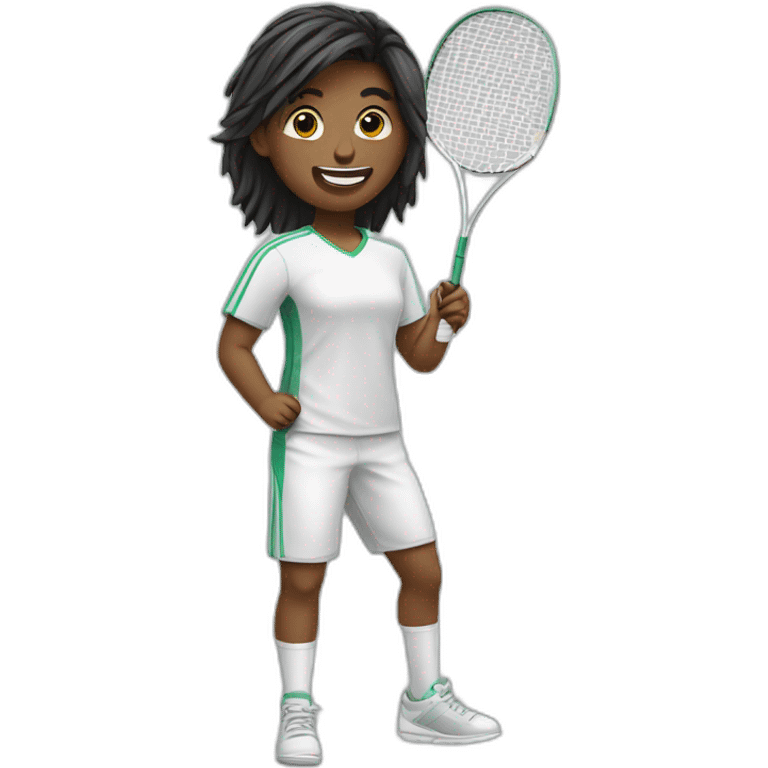 me playing badminton emoji