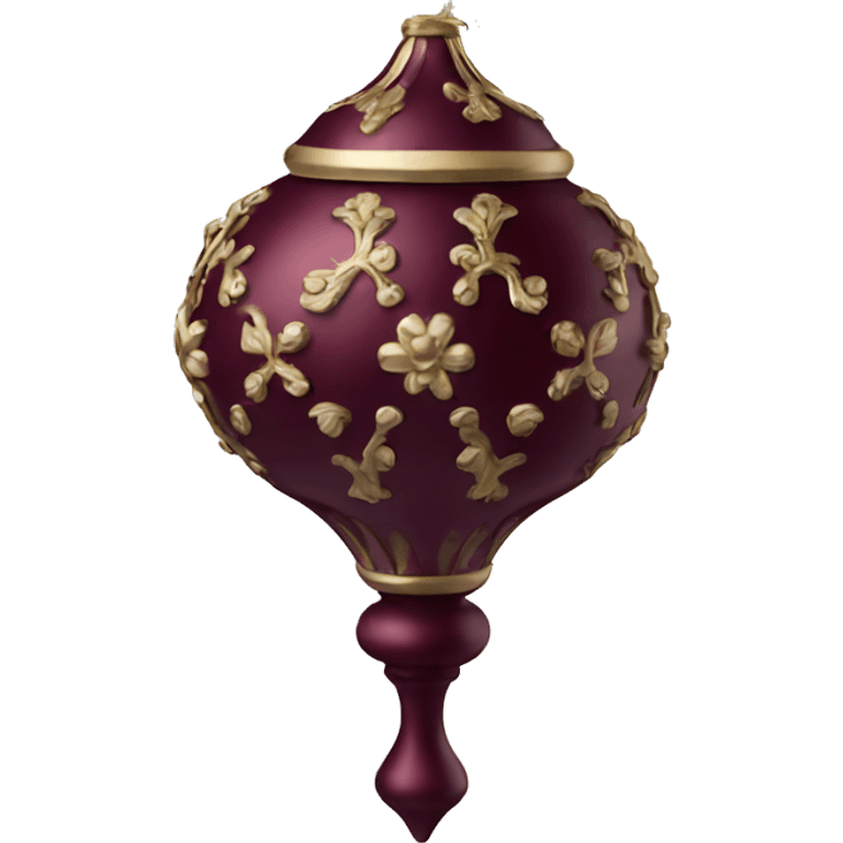 Elegant burgundy finial ornament emoji