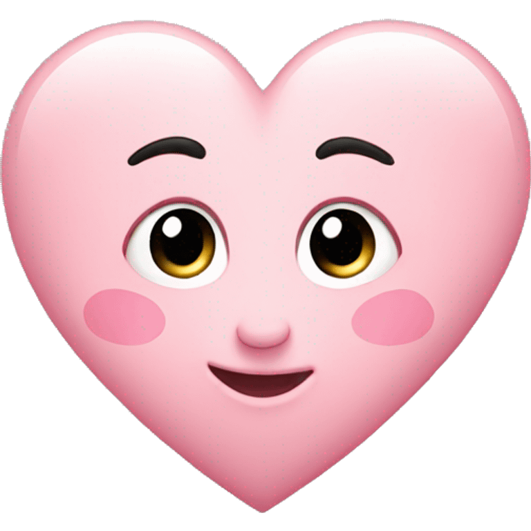 baby pink heart that looks like an ios heart emoji