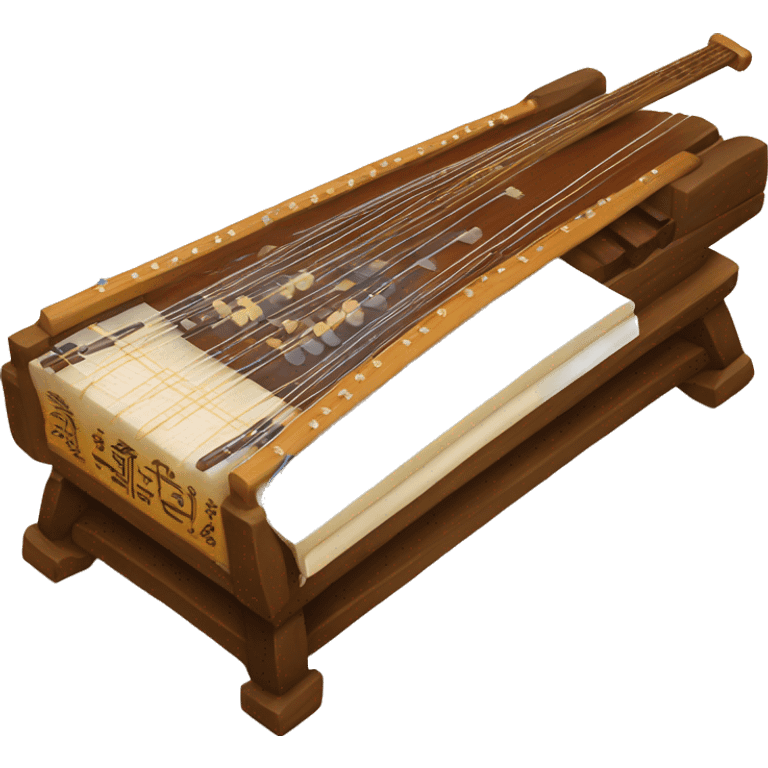 gayageum, Korean zither with twelve strings emoji