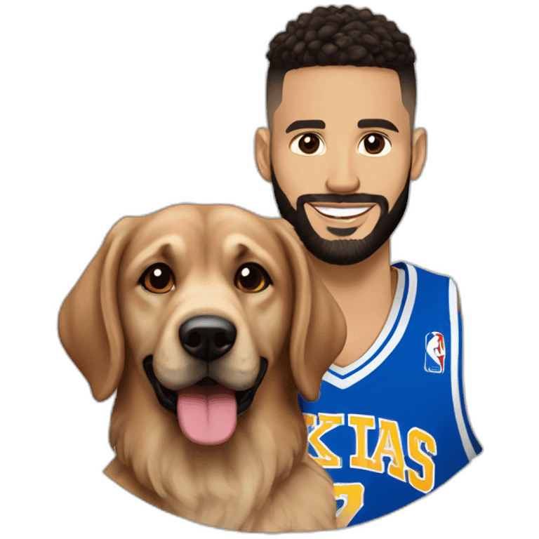 Evan Fournier avec un chien emoji