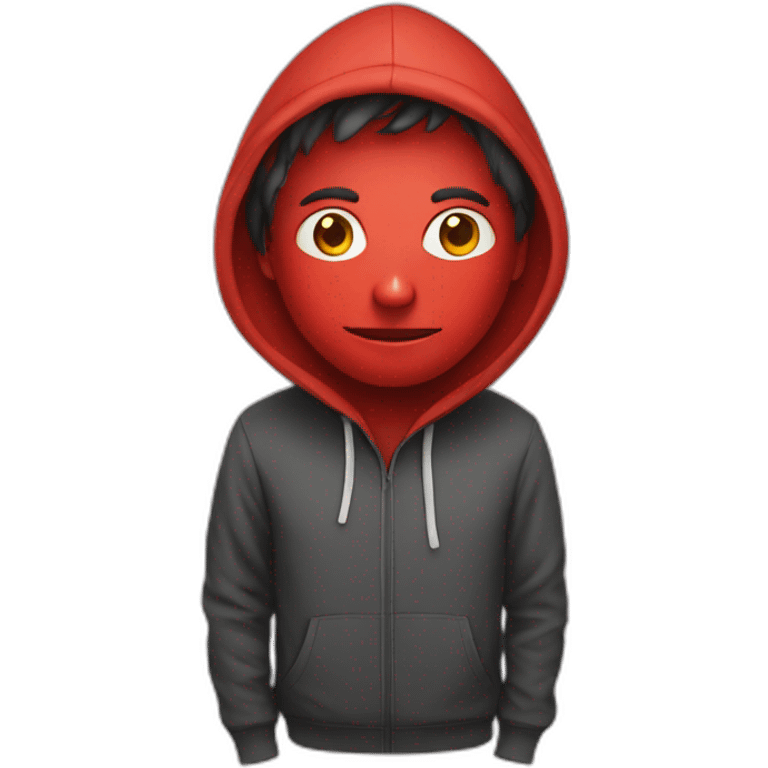 emoji  programmer with tomato face in hoodie emoji