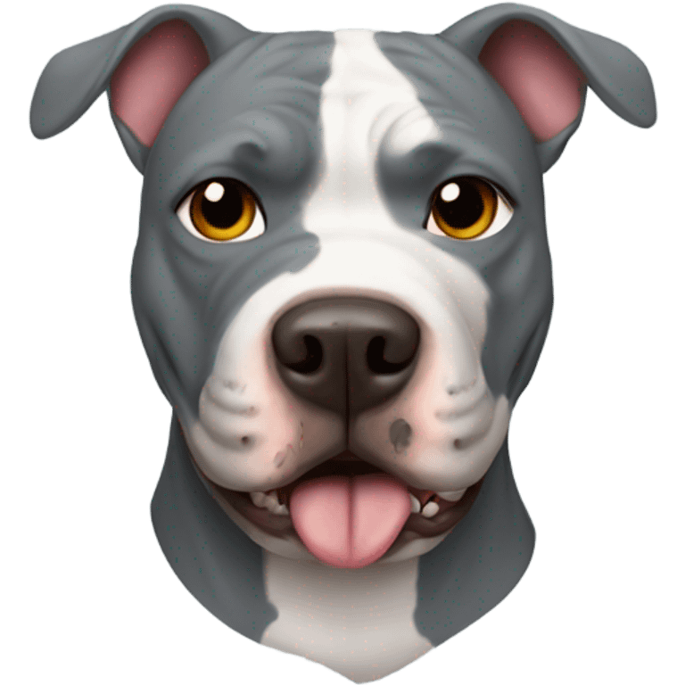 Grey pit bull with a dinosaur mask  emoji