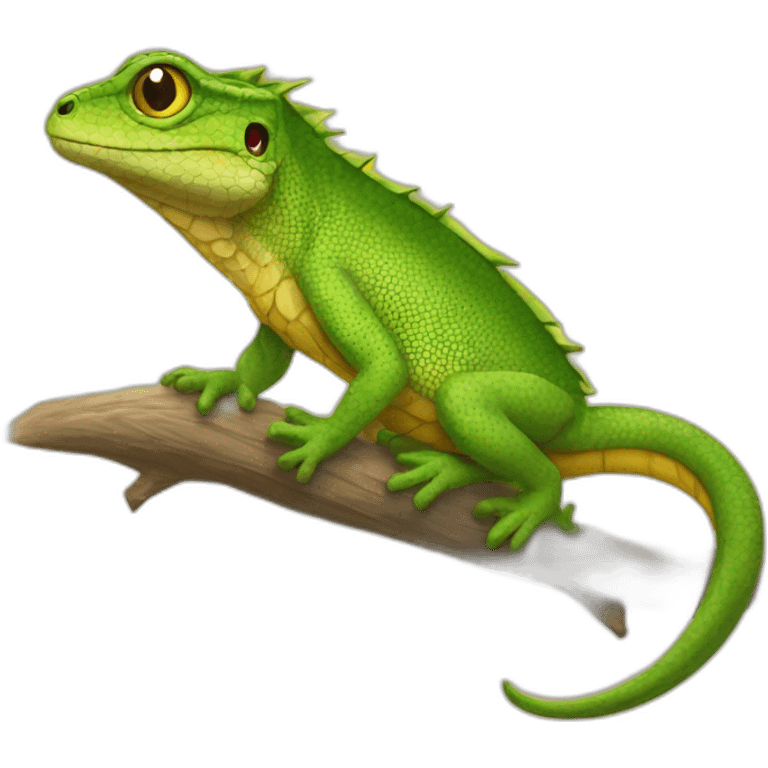 Lezard sur lion emoji