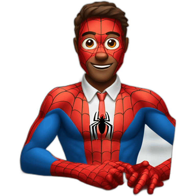 spiderman but at a desk job emoji