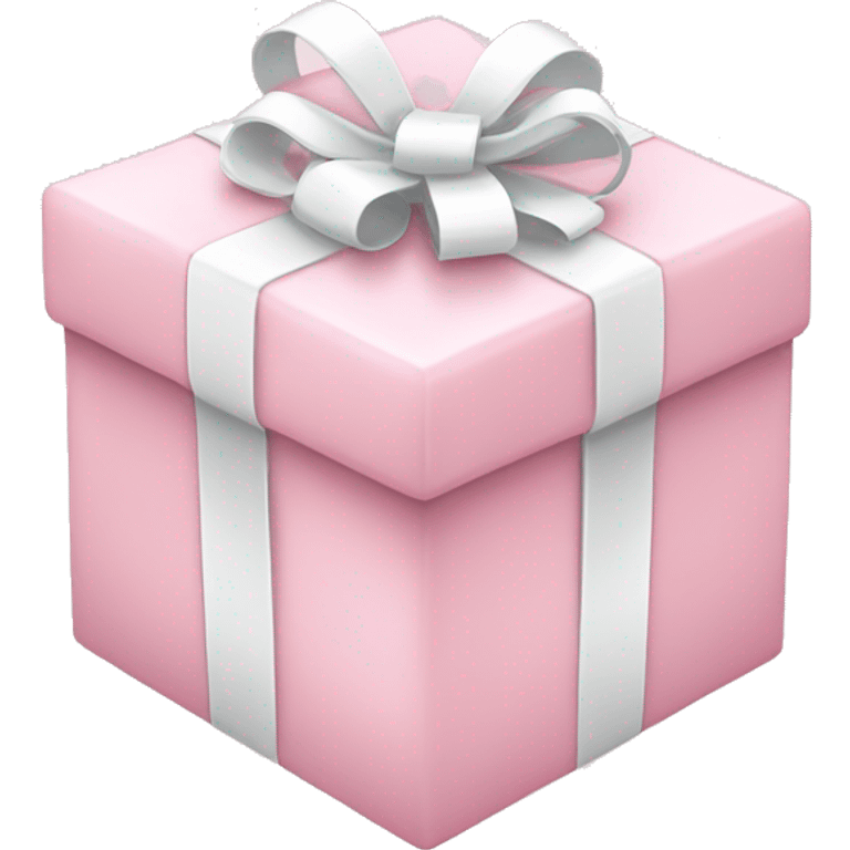 Light pink and white present emoji