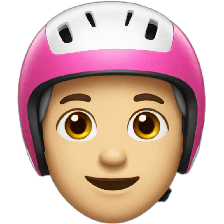 person with heart eyes wearing a bike helmet emoji