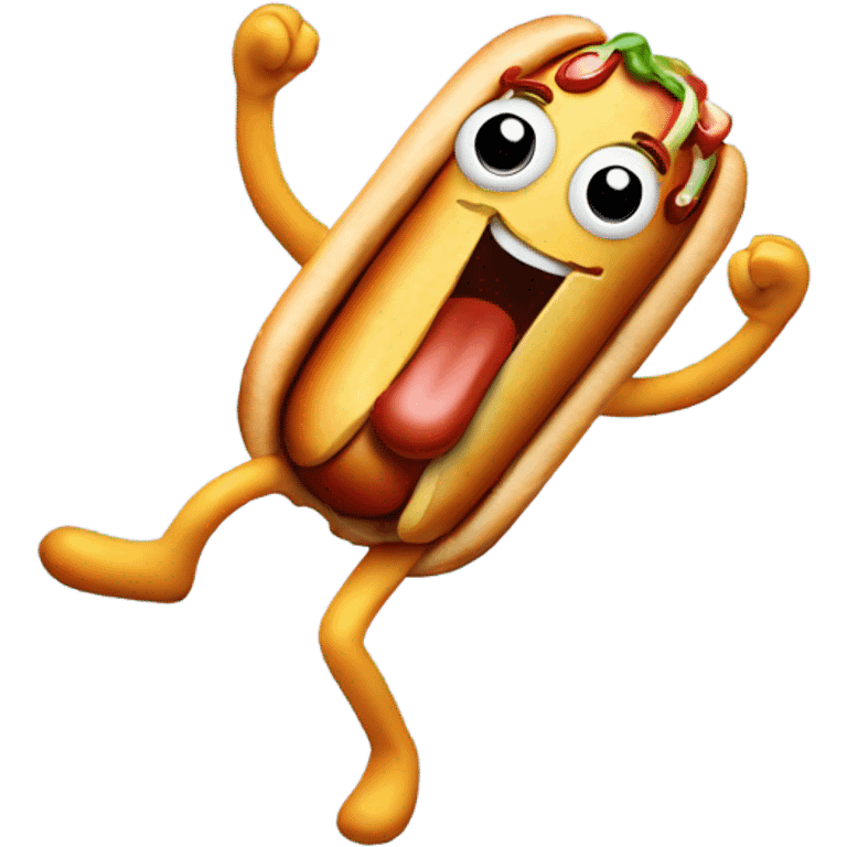 Hotdog dancing  emoji