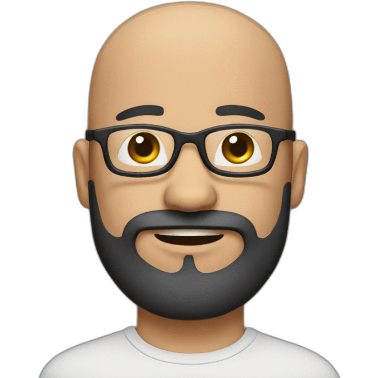 bald dude with beard and glasses emoji