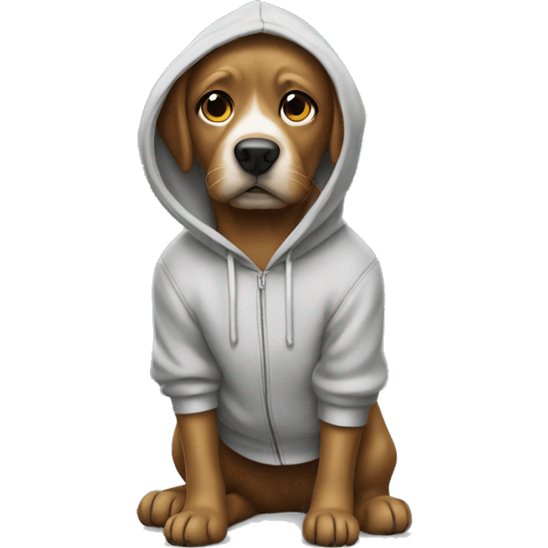 Dog wearing hoodie  emoji