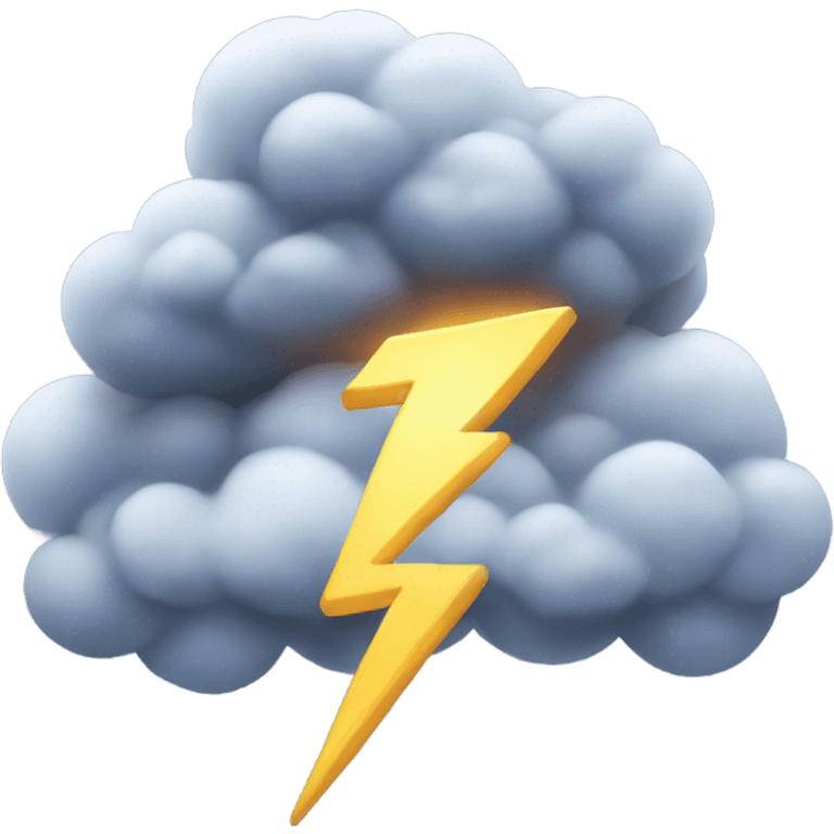 Lightning cloud emoji