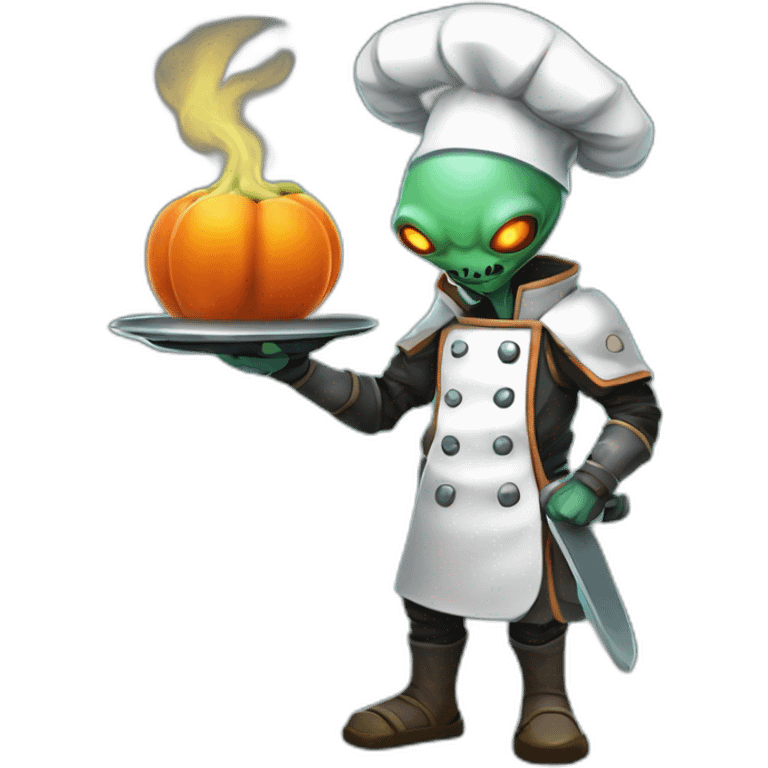 alien chef scifi roguelike rpg style inspired by slay the spire digital art emoji