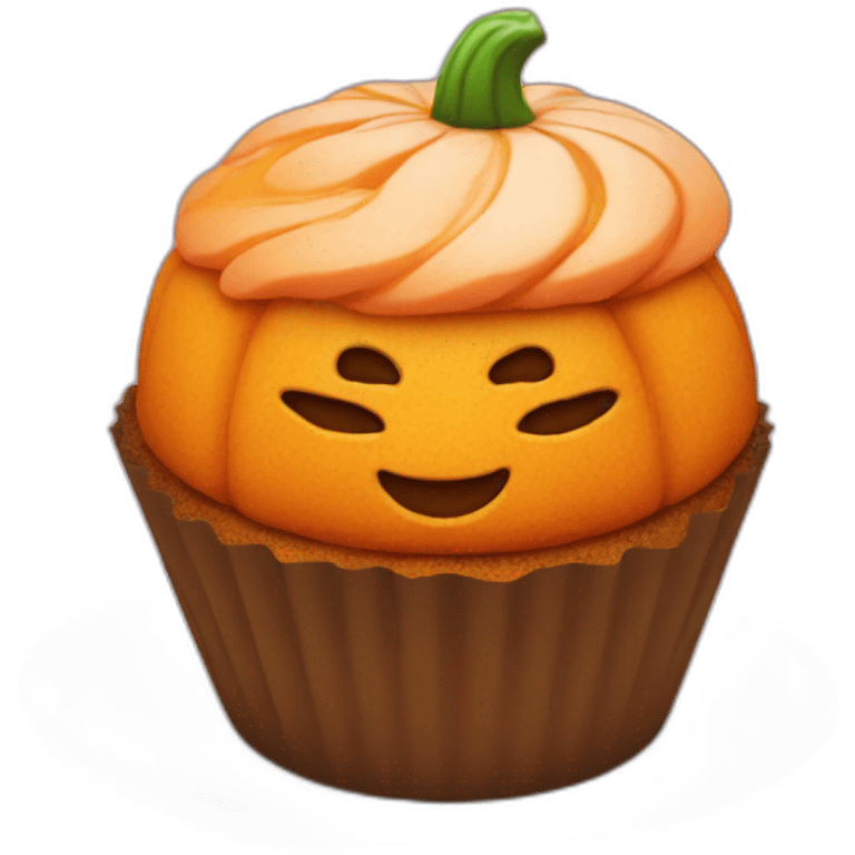 pumpkin cup cake  emoji