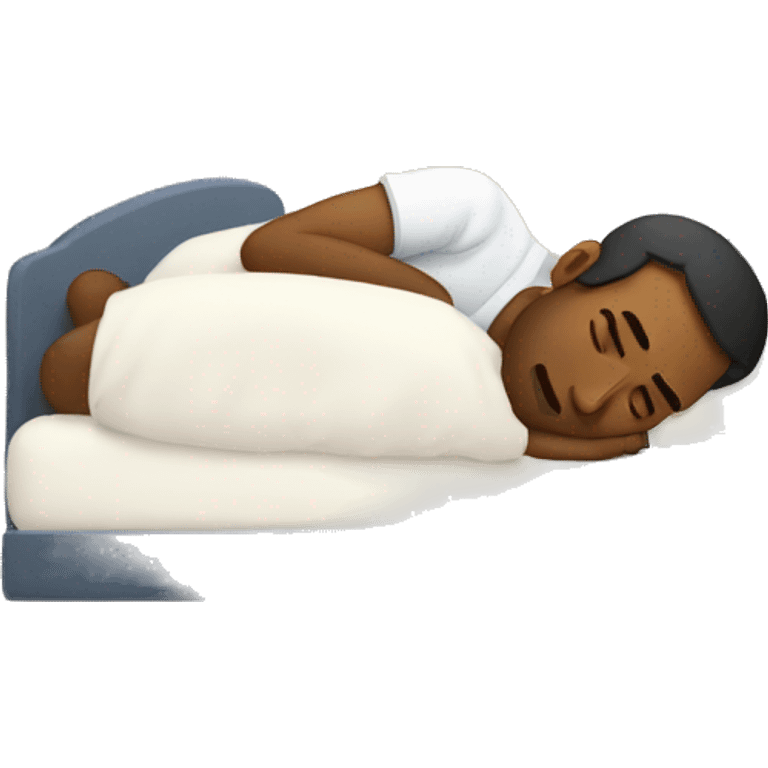 Man sleeping in bed  emoji