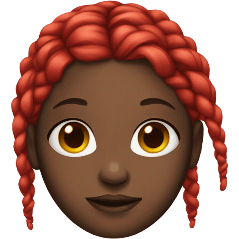 Black girl with red braids  emoji