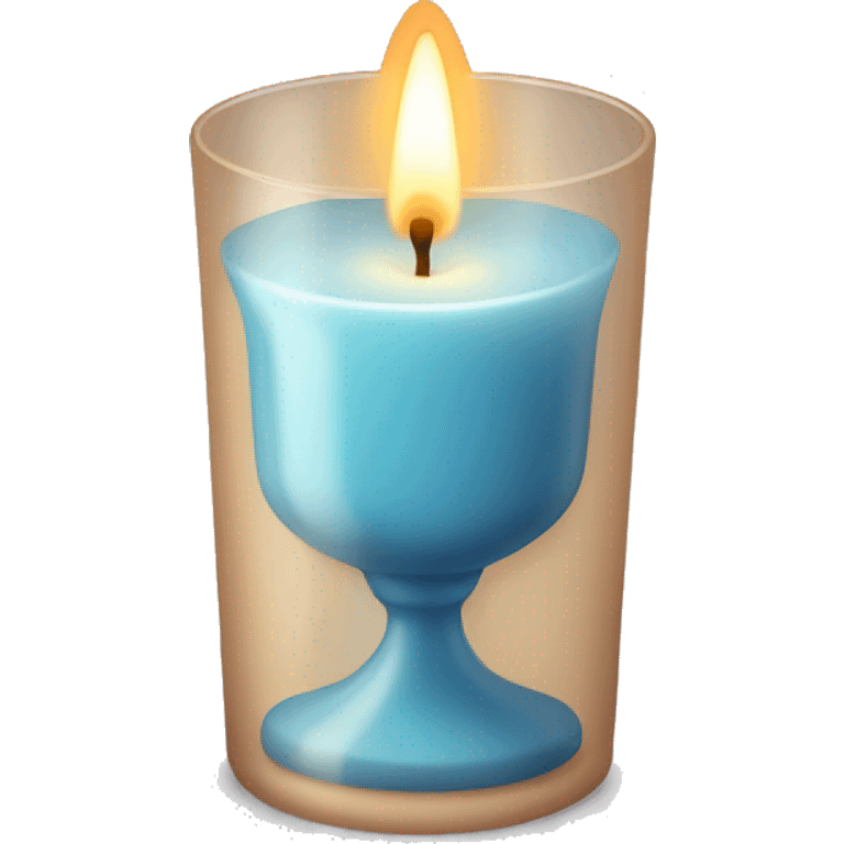 Candle in a powder-colored glass emoji