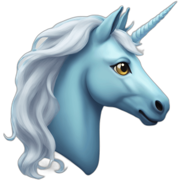 Une licorne qui fume emoji