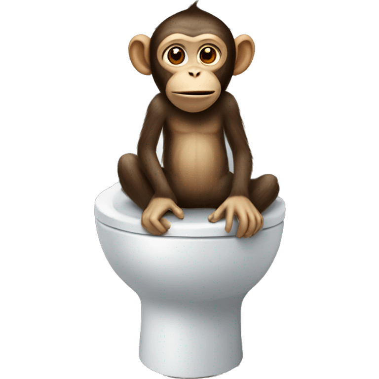 Monkey on a toilet emoji