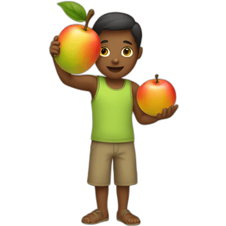 holding fruits emoji