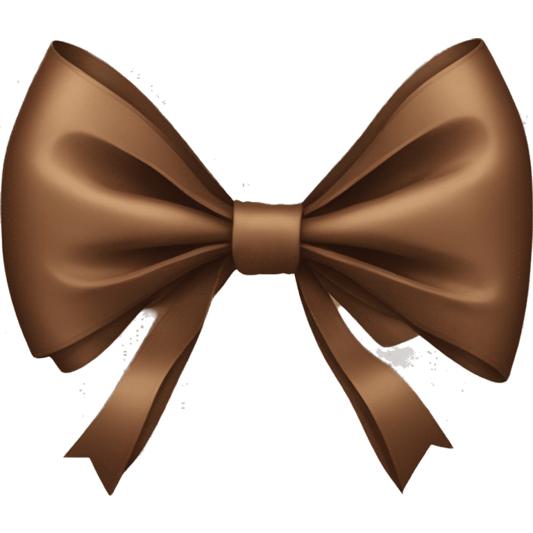 Brown bow ribbon emoji