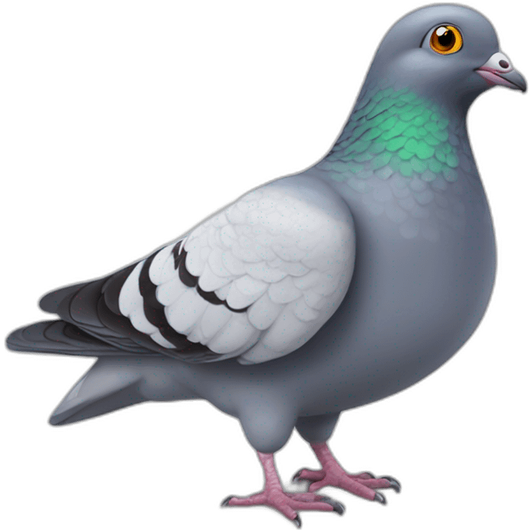 Pigeon avec yeux en coeur emoji