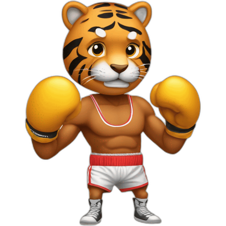 boxing  Tiger champion  emoji