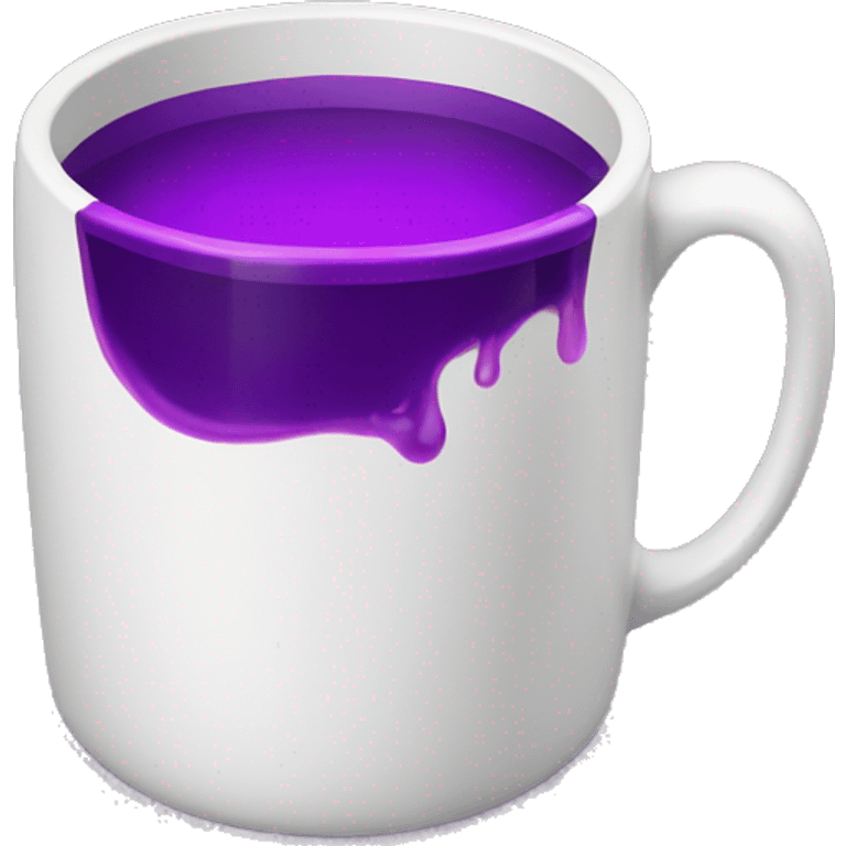 white cup with purple liquid no handle emoji