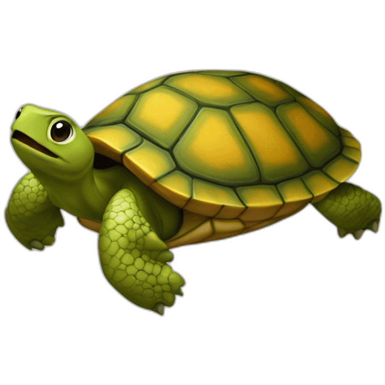 Lièvre sur tortue emoji