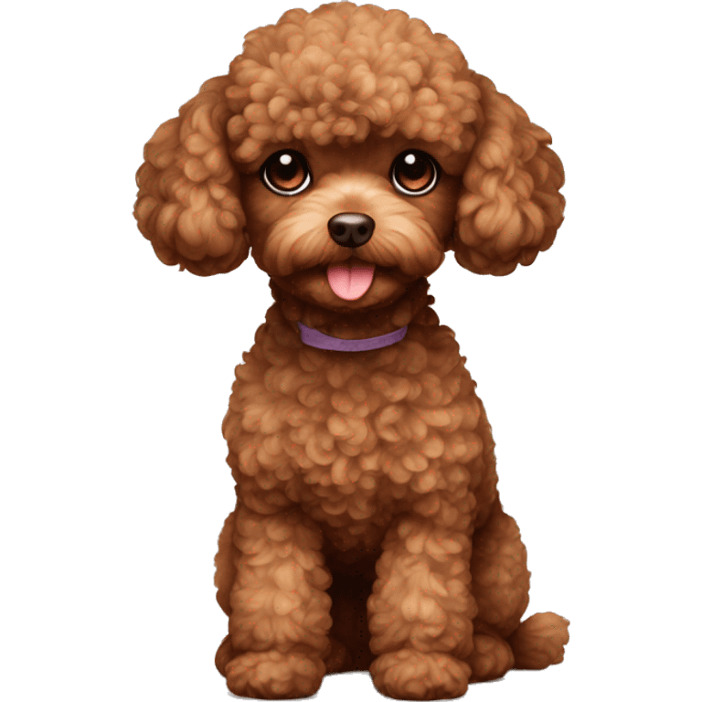 Toy poodle,brown emoji