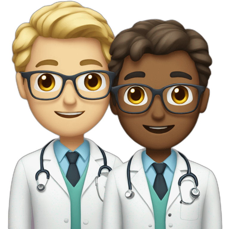 Two doctors in love emoji