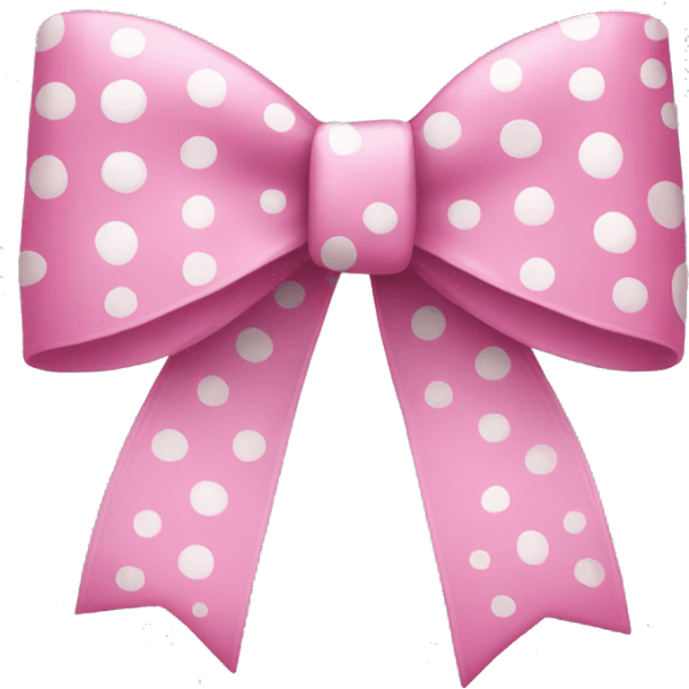 pink bow with white dots emoji