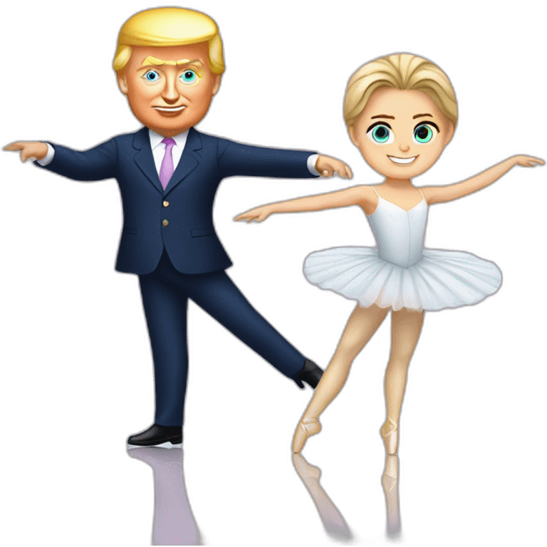 Trump and Putin and biden as ballet dancers emoji