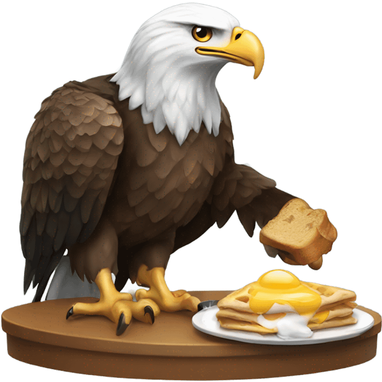 Eagle eating breakfast  emoji