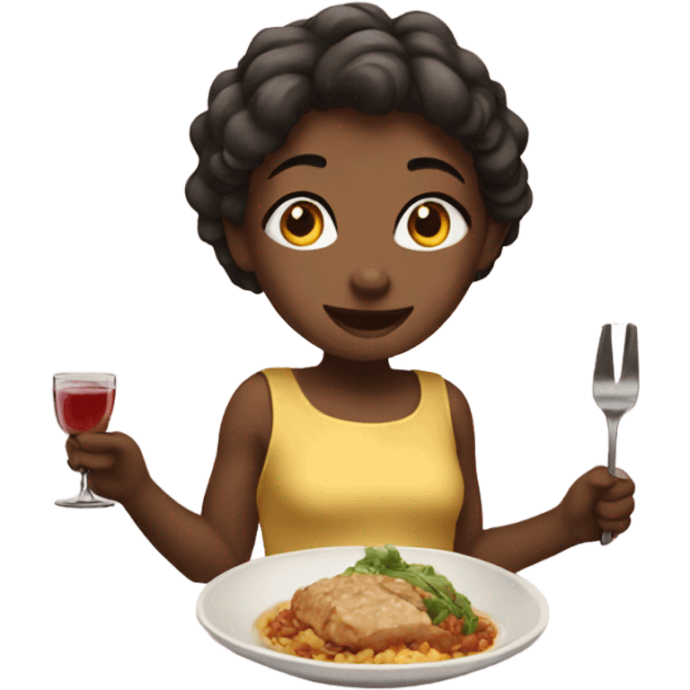 Girl going for dinner emoji