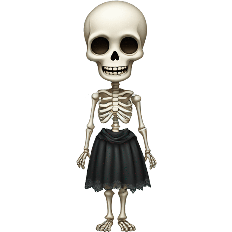 Skeleton in dress emoji