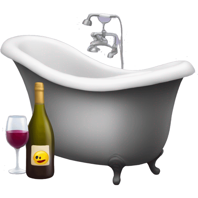 Bath tub with wine  emoji