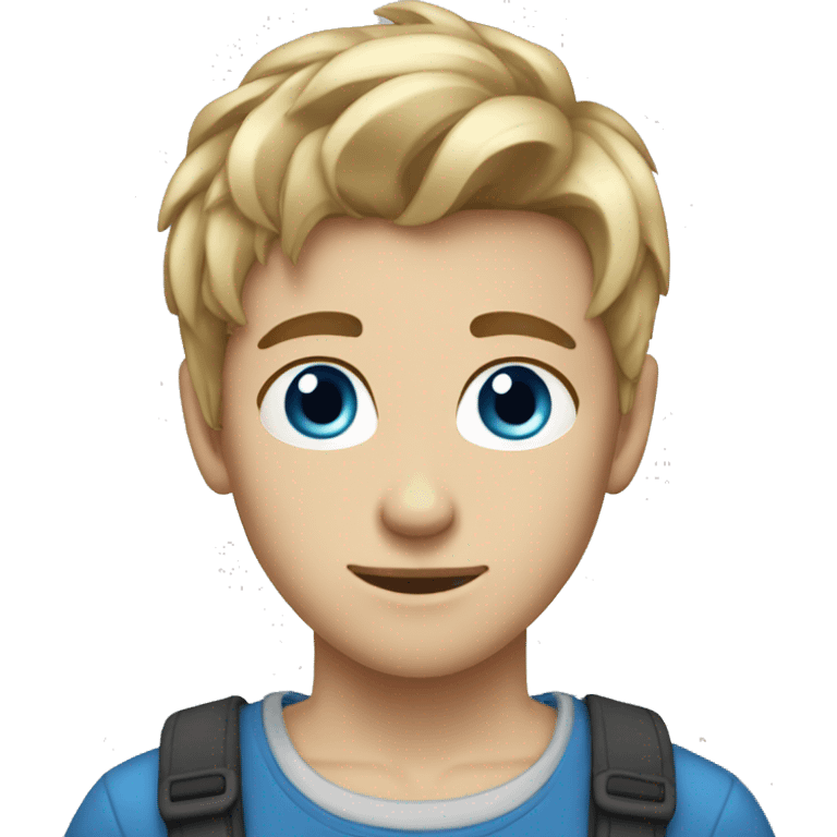 teen boy dirty blonde hair blue eyes cute emoji