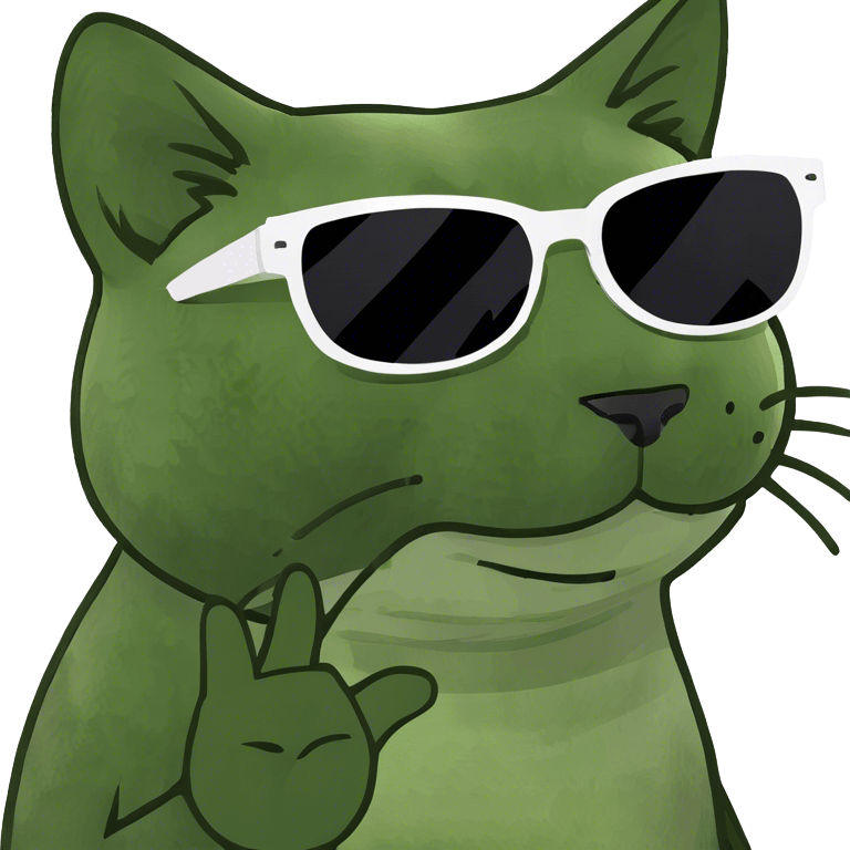 Cat with sunglasses emoji