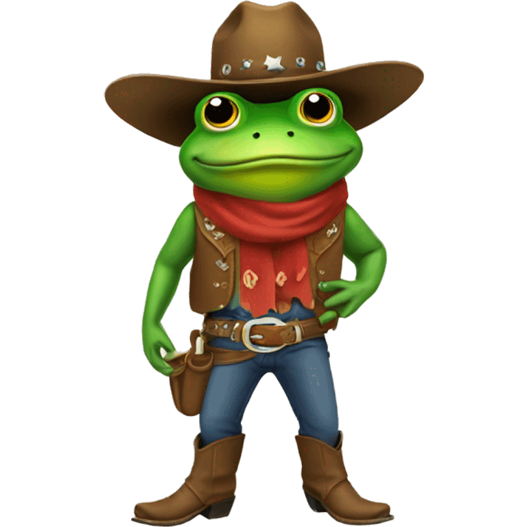 a cowboy frog emoji