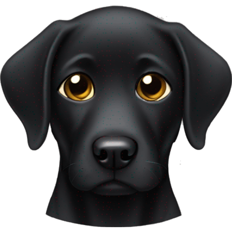 Black lab taking a crap emoji