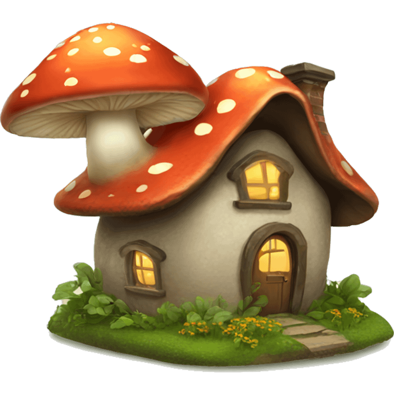 mushroom house emoji