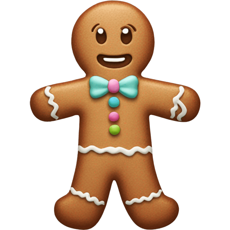 Pastel gingerbread man emoji