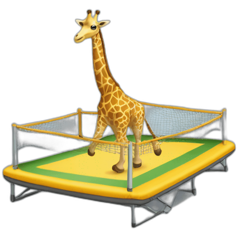 giraffe jumping on a trampoline emoji