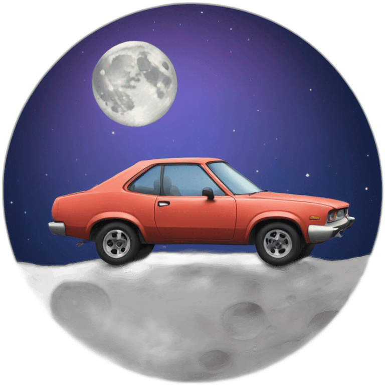 car on the moon emoji