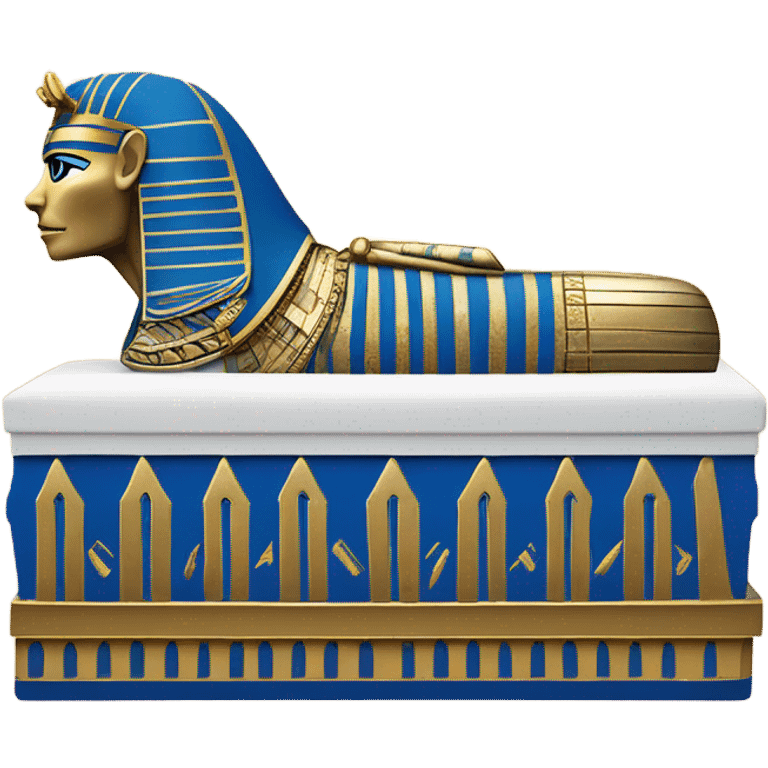 egypt full body pharaoh sarcophagus coffin gold blue white black  emoji