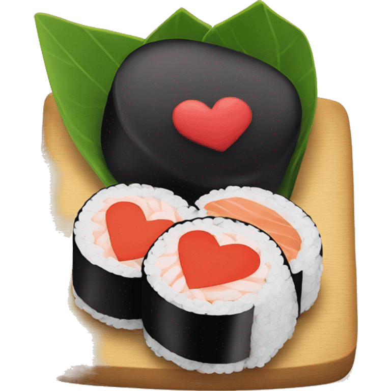 Heart sushi emoji