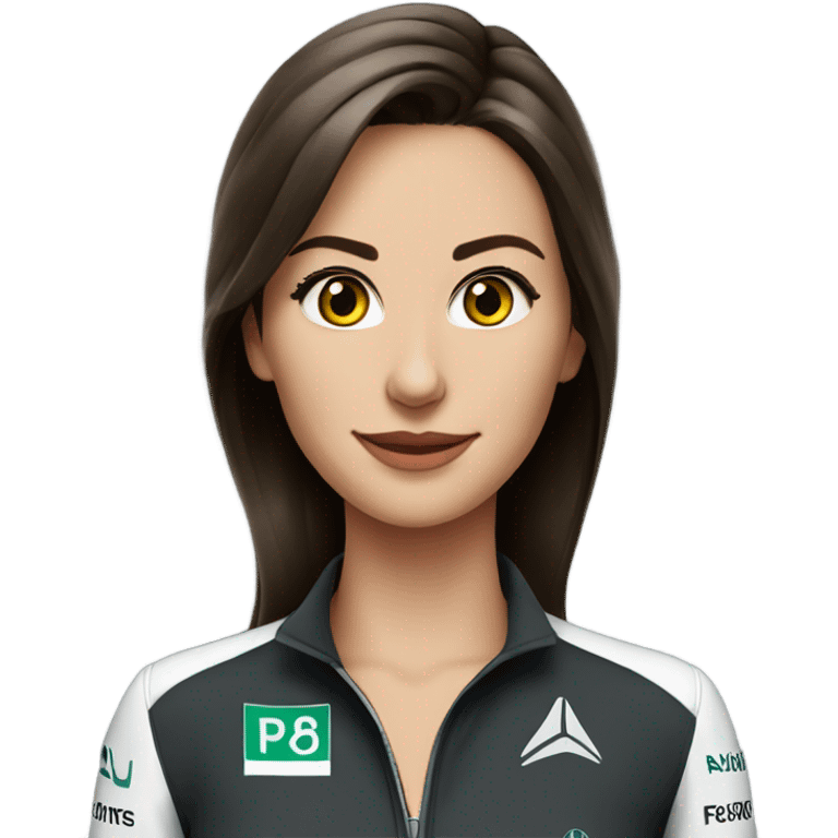 f1 brunette wag for Mercedes emoji